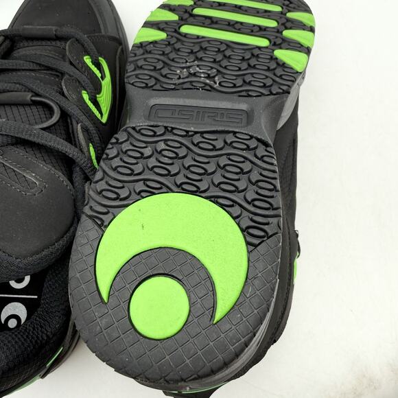 Osiris Mens D3 E Sneakers US 8 EU 40.5 Black Green Athletic EUC main image 6